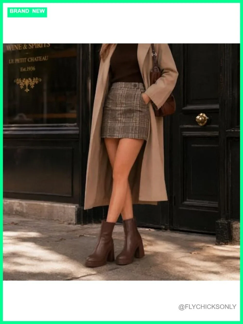 Platform Gogo Ankle Boots Square Toe Chunky Block Heel Zipper PU